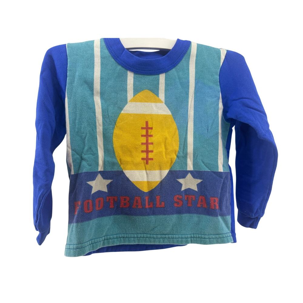Vintage 80s 90s Wee Works Football Star Lightweight Sweatshirt 4T